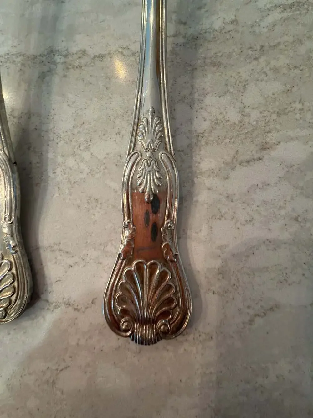 Vintage Sheffield Silver Co. Silverplate Serving Spoons - Set‎ of 2